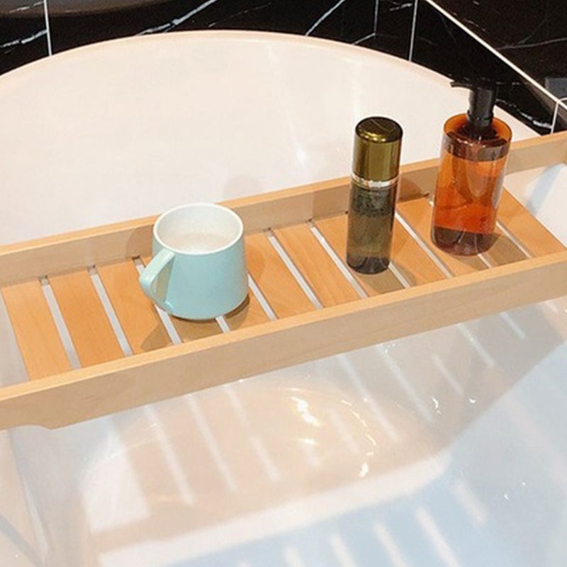 Suport pentru cada de baie din bambus